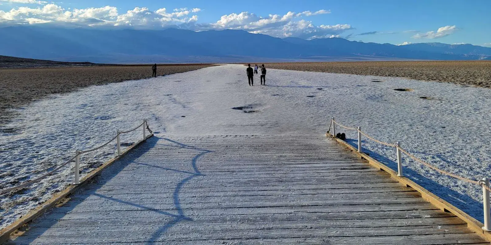 Salt-flat walking area at Badwater